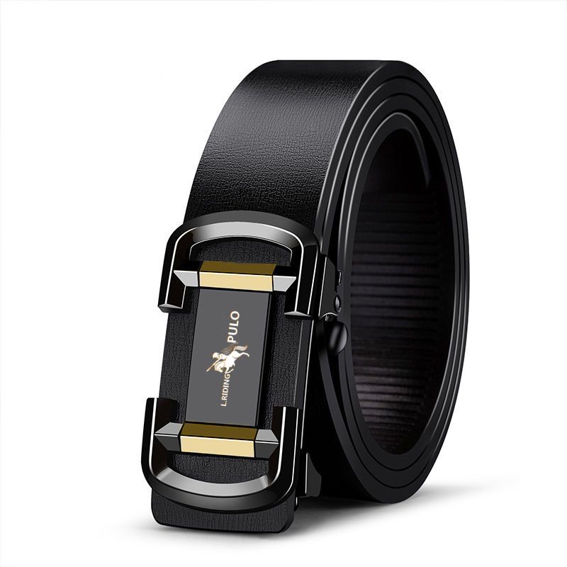 New product Belt men's genuine leather toothless automatic buckle cowhide belt men's business casual Belt width 3.5cm