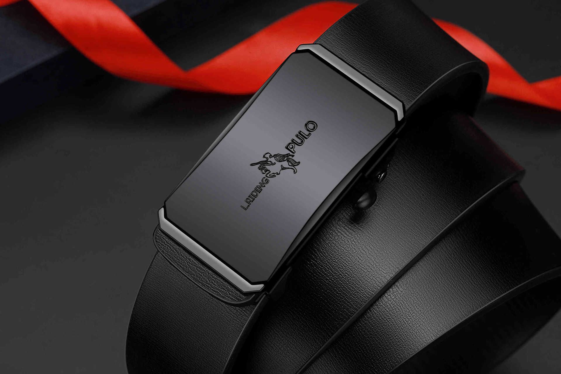 New product Belt men's genuine leather toothless automatic buckle cowhide belt men's business casual Belt width 3.5cm