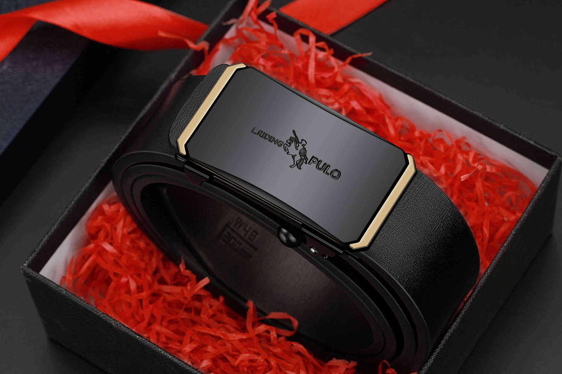 New product Belt men's genuine leather toothless automatic buckle cowhide belt men's business casual Belt width 3.5cm