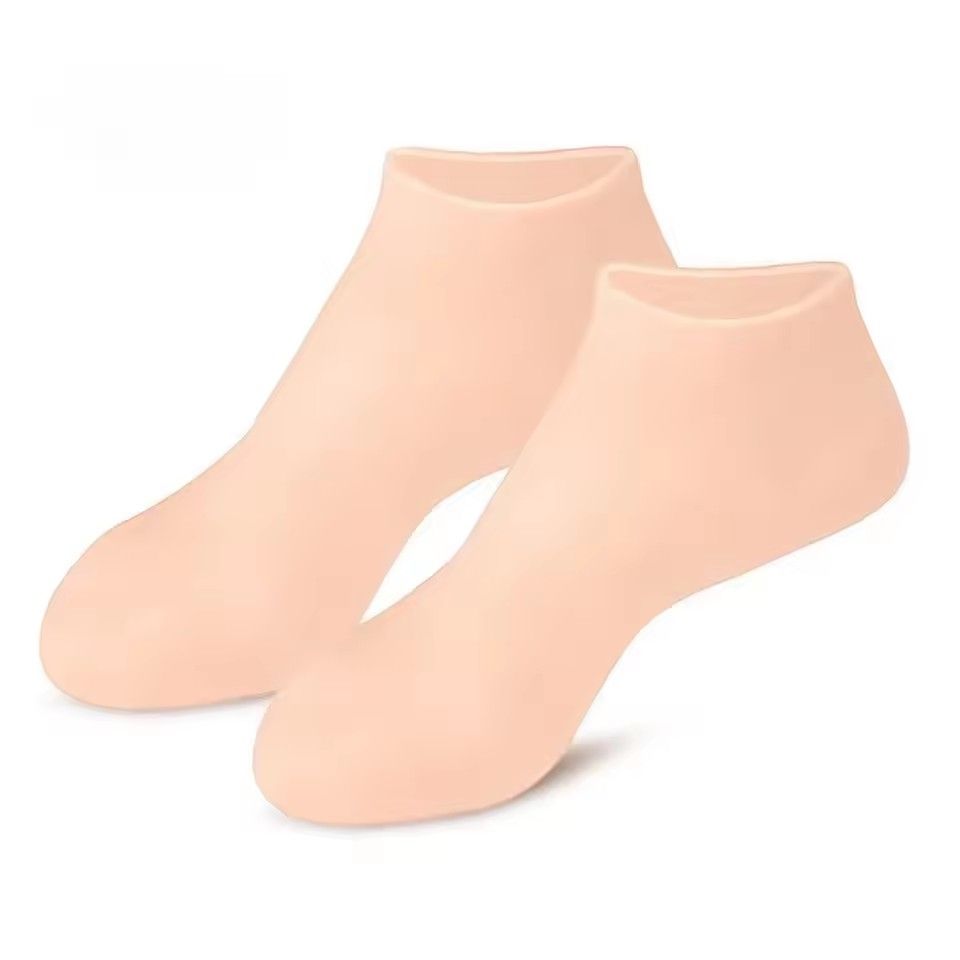 1Pair Silicone Socks Foot Spa Moisturizing Gel Sock Exfoliating and Preventing Dryness Cracked Foot Skin Care Anti Cracking Sock