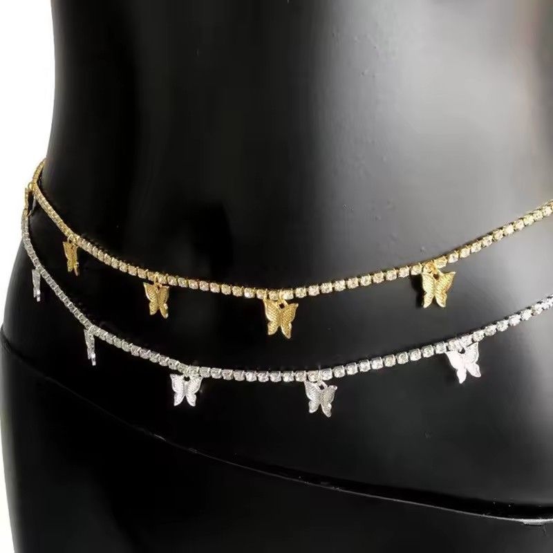 Sexy Butterfly Waist Chain Beach Harness Waist Belly Body Chain Fashion Jewelry 2025 New Wholesale