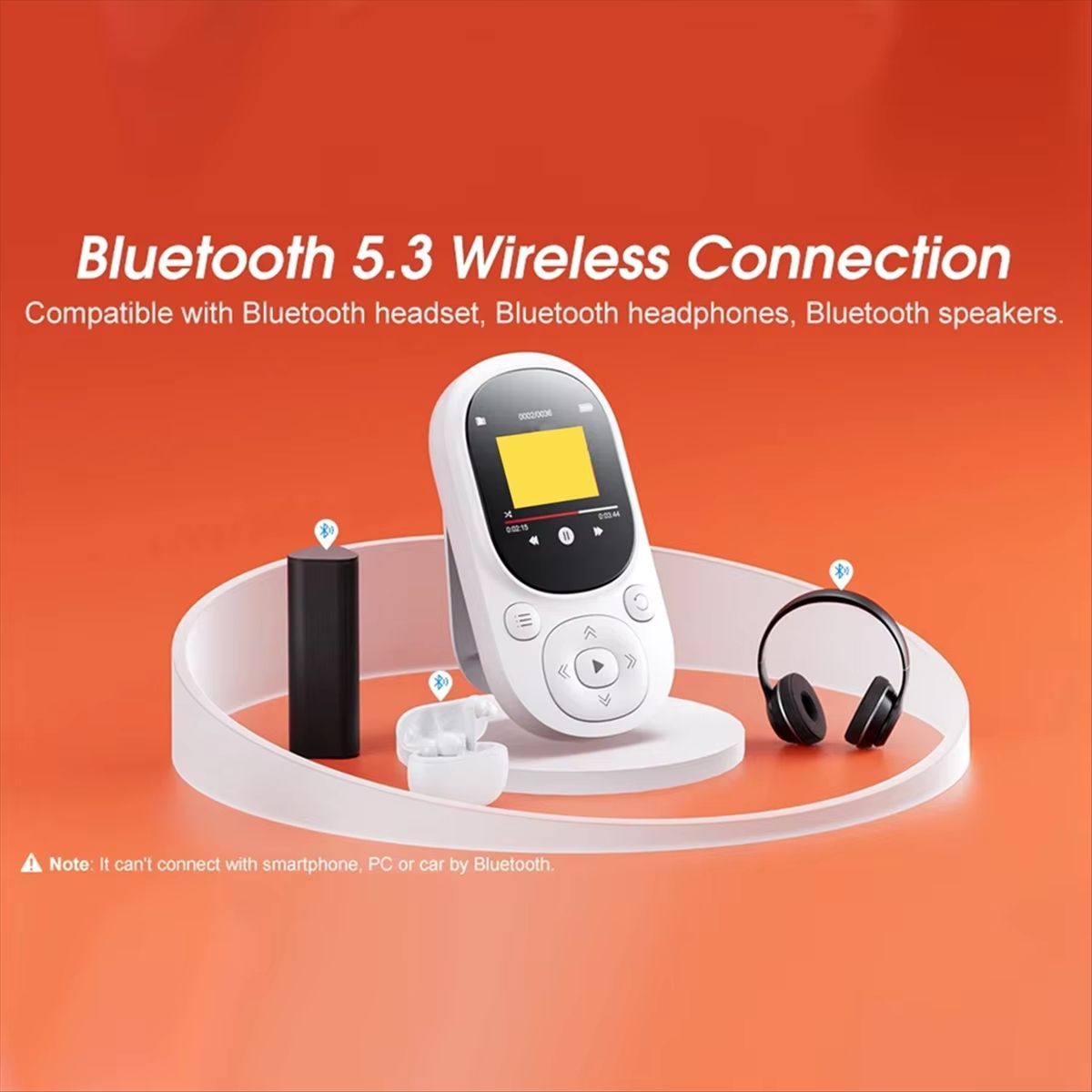 32GB Bluetooth Clip MP3 Player with Pedometer, Mini Portable Music Player with FM Radio,Voice Recording