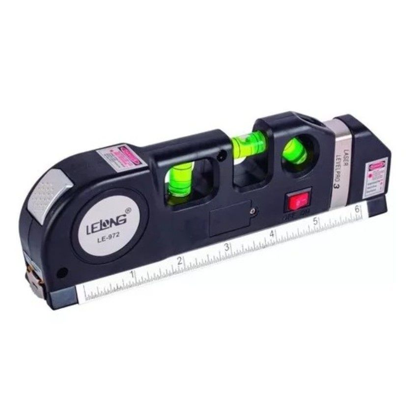 Home Multi-function High Precise Laser Leveling Instrument with Steel Ruler Cross Straight Line Laser Level Measuring Tools