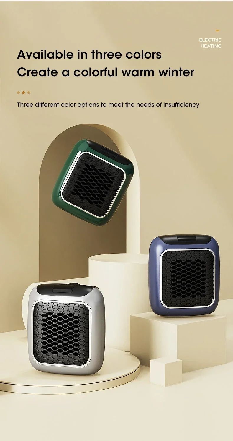 Portable Electric Heater Small Solar Energy Saving Fast Heating Bedroom Heater Home Use Warming Device Compact Size