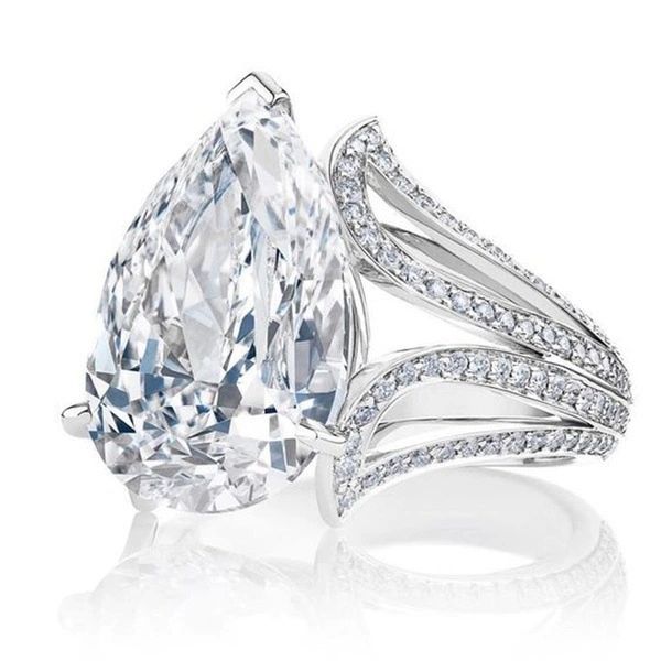 New Arrival Women's Ring Zircon Inlaid Female Couple Proposal Engagement Wedding Ring Luxury Jewelry for Women Wholesale