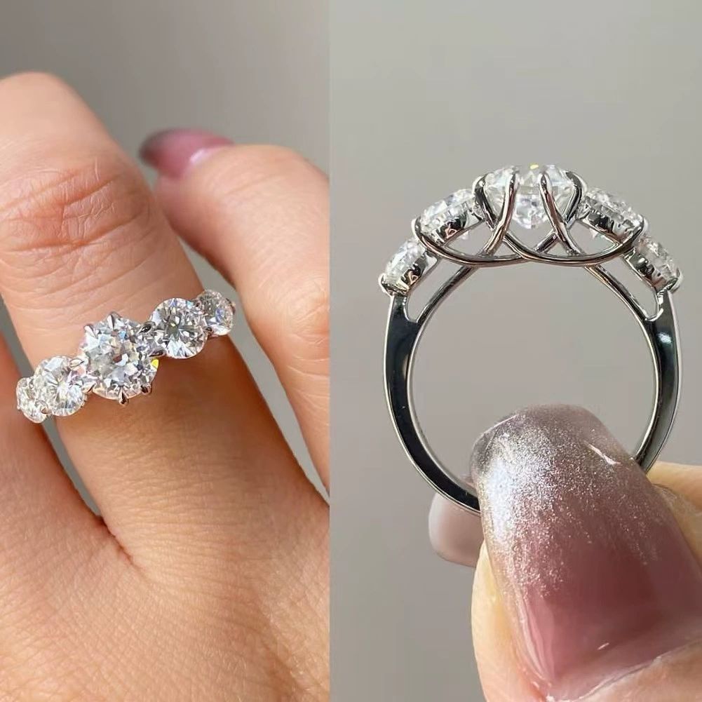 New Arrival Women's Ring Zircon Inlaid Female Couple Proposal Engagement Wedding Ring Luxury Jewelry for Women Wholesale