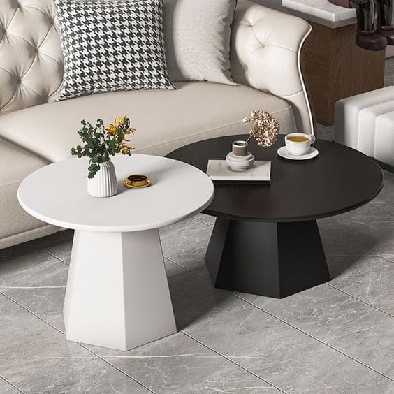 Modern coffee table with round top 1 table . Elegant for your living room.