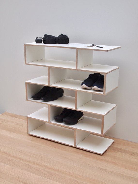 Elegant wooden shoe rack