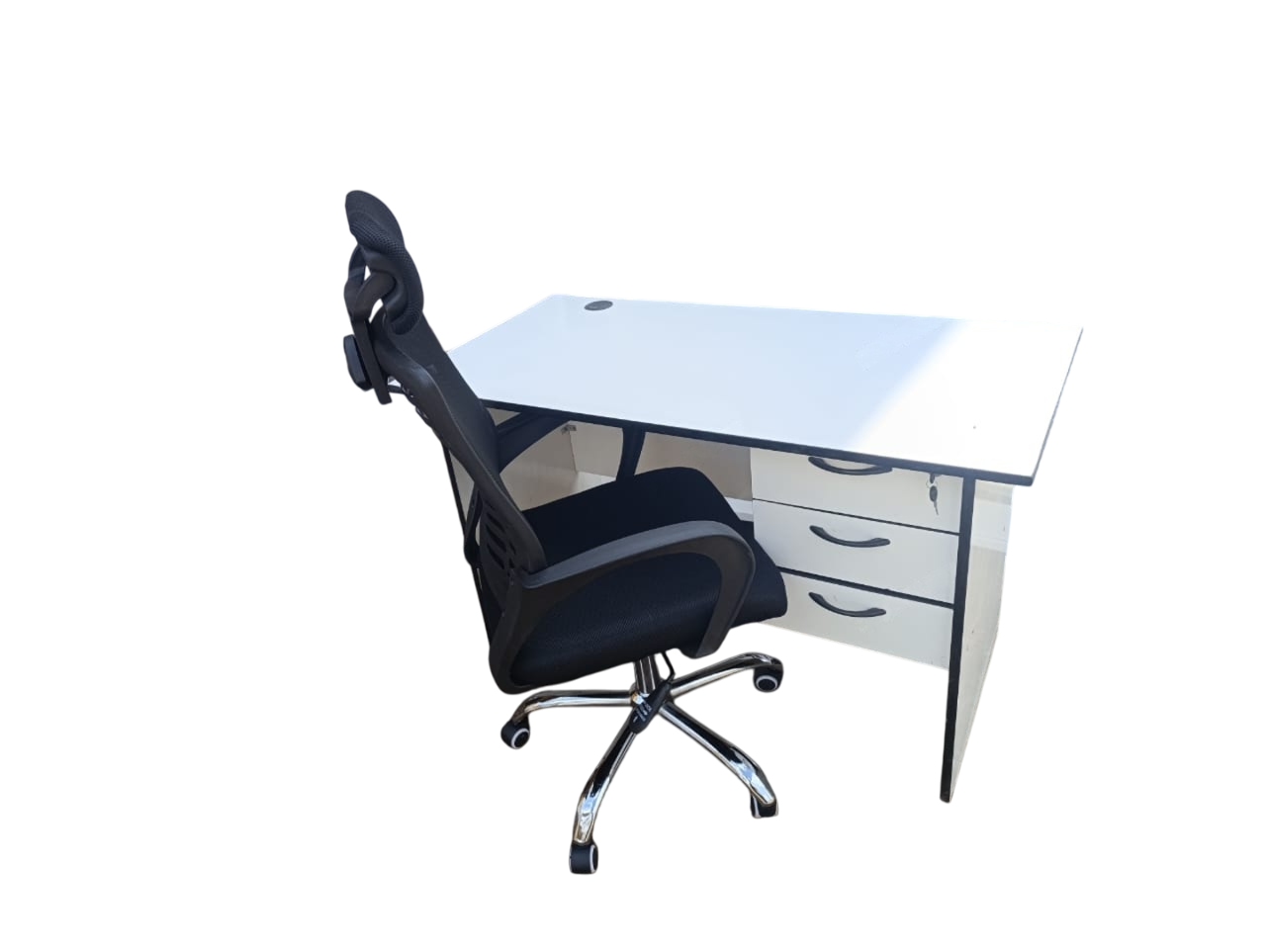 HAVENTECH Office Set  Desk 1.2 Meters 3 drawers Office Chair  with head rest Durable  Comfortable Home & Office