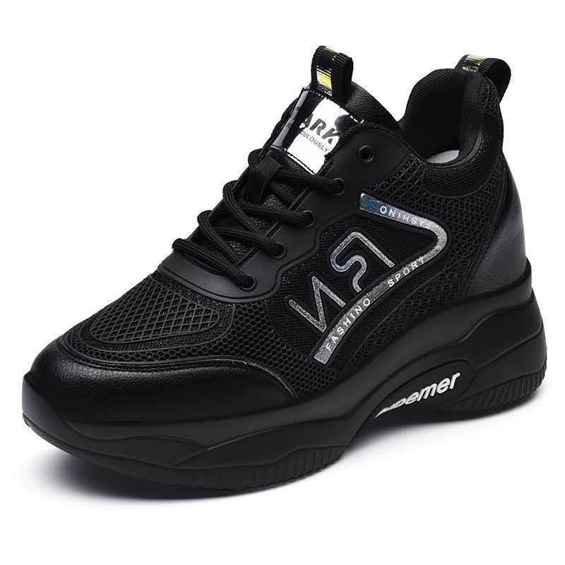 New mesh breathable women' s increase casual shoes, comfortable and durable walking shoes