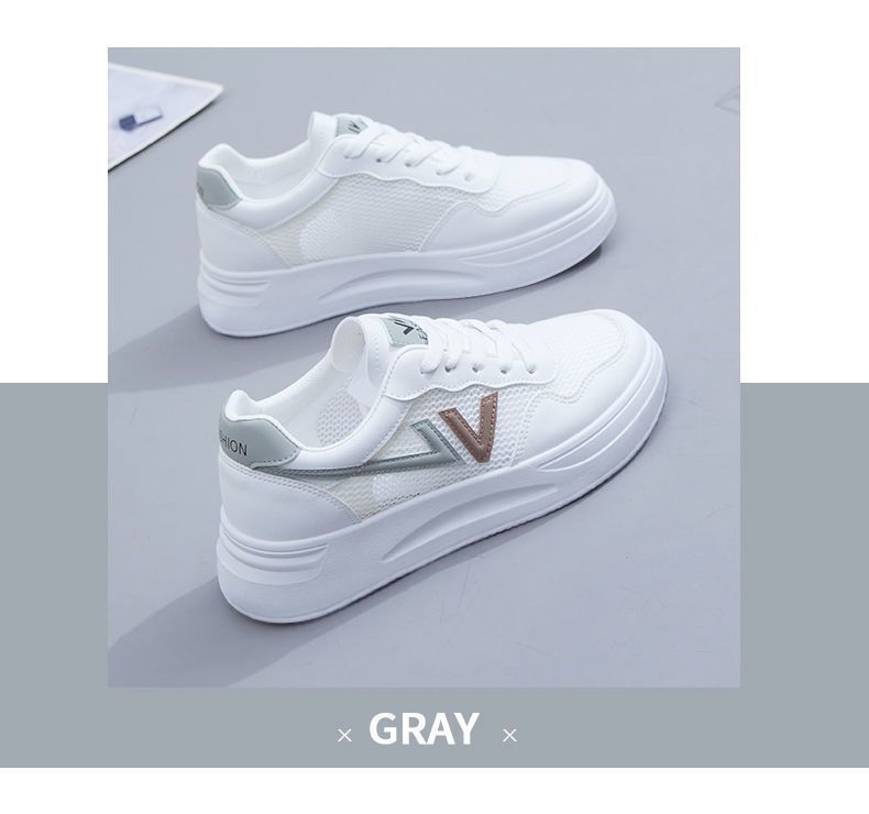 Sneakers for Women Solid Color Flats Comfortable Mesh Breathable White Casual Female Platform Sport