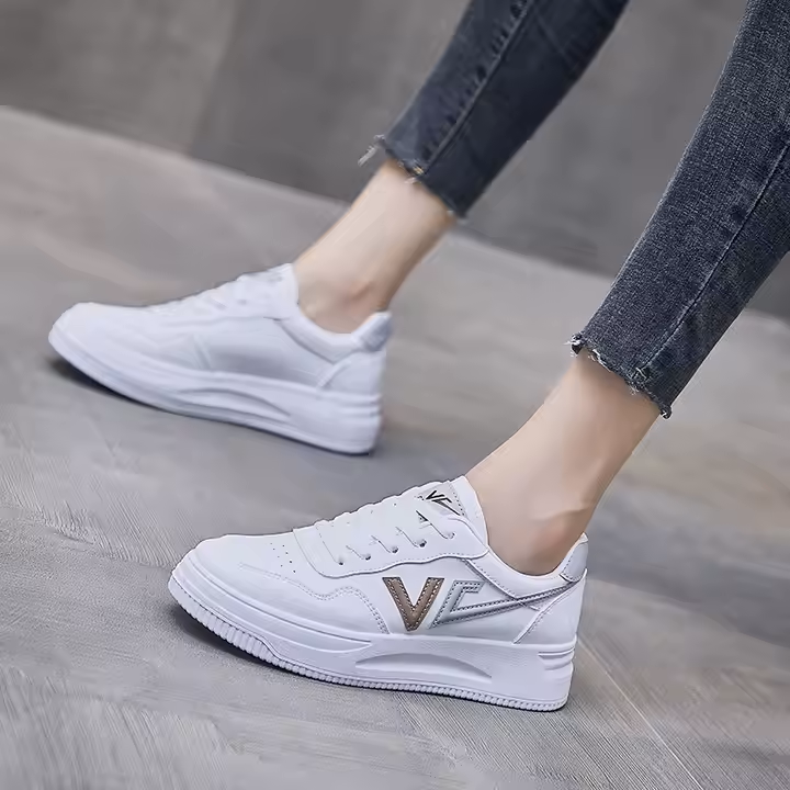 Sneakers for Women Solid Color Flats Comfortable Mesh Breathable White Casual Female Platform Sport