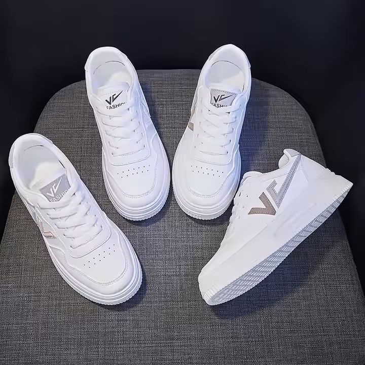 Sneakers for Women Solid Color Flats Comfortable Mesh Breathable White Casual Female Platform Sport