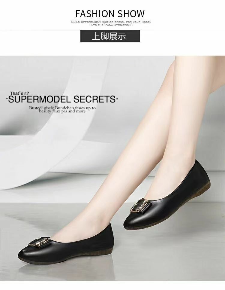 Factory outlet Wholesale ladies shoes cheap comfort soft insole women pumps shoes ballerinas PU leather summer flats for women