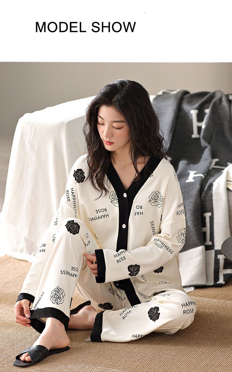 Wholesale Cheap Clothes Ladies Night Wear Women'S Sleepwear Autumn Pajamas Women Clothing Set
