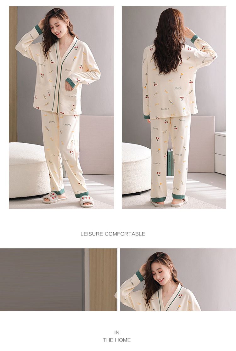 Wholesale Cheap Clothes Ladies Night Wear Women'S Sleepwear Autumn Pajamas Women Clothing Set