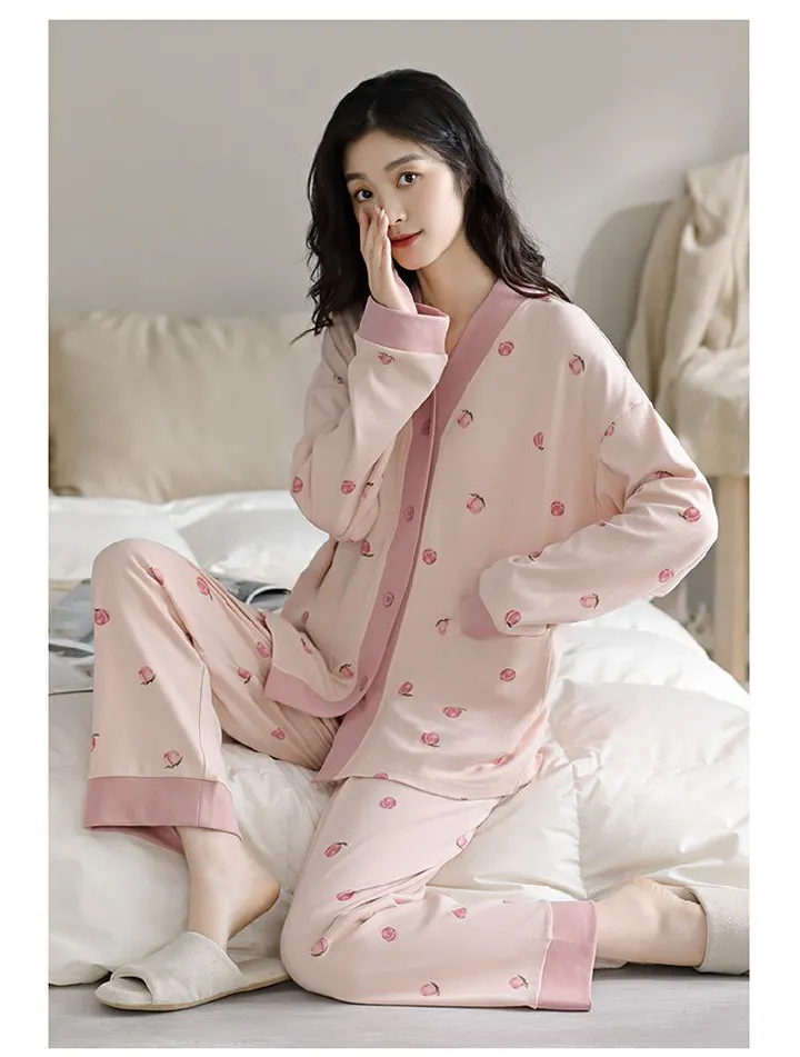 Wholesale Cheap Clothes Ladies Night Wear Women'S Sleepwear Autumn Pajamas Women Clothing Set