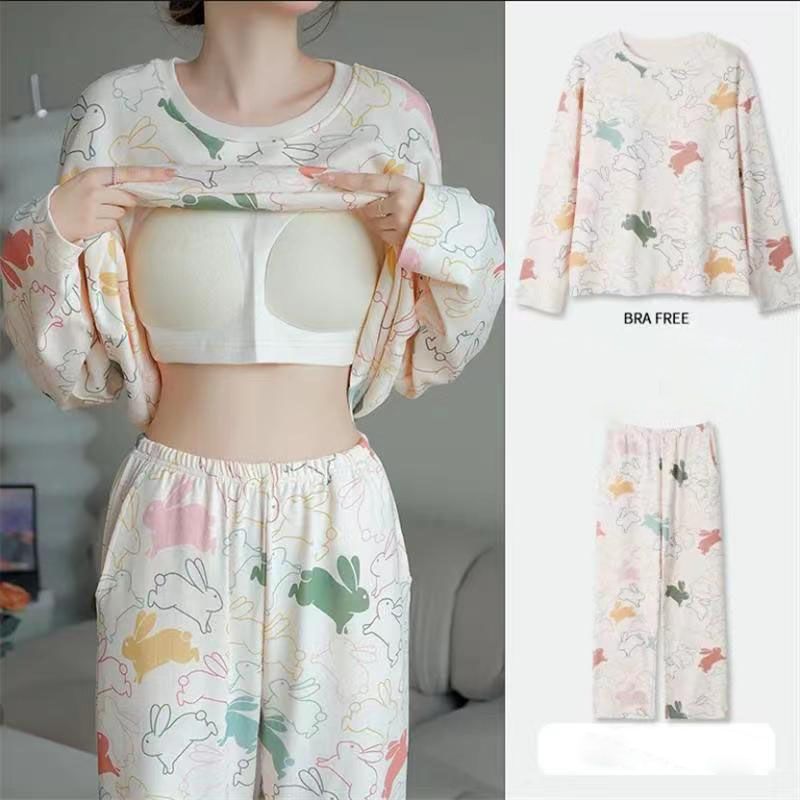 Women Pajamas Set Winter Pajamas For Women New Sleepwear lovely Pijamas Printed Pyjamas Women Long Sleeve Cute Pajama