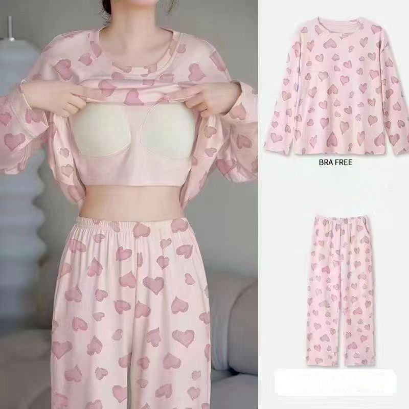 Women Pajamas Set Winter Pajamas For Women New Sleepwear lovely Pijamas Printed Pyjamas Women Long Sleeve Cute Pajama
