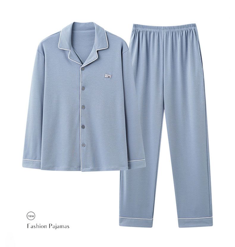 New Technology Professional Manufacturing  Cotton Pajamas Adult Pajamas For Long Sleeves Sleep Wear man Pajamas Set