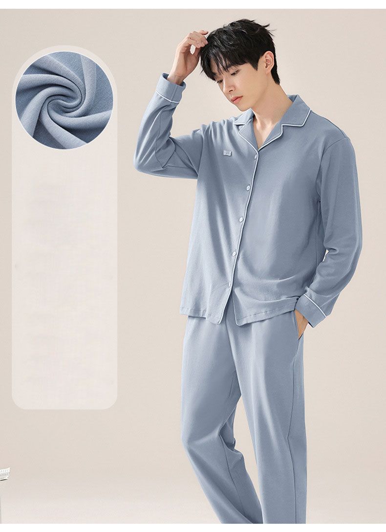New Technology Professional Manufacturing  Cotton Pajamas Adult Pajamas For Long Sleeves Sleep Wear man Pajamas Set