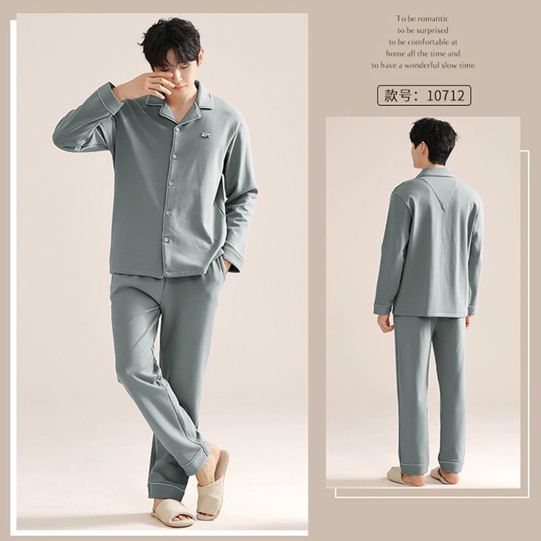 New Technology Professional Manufacturing  Cotton Pajamas Adult Pajamas For Long Sleeves Sleep Wear man Pajamas Set