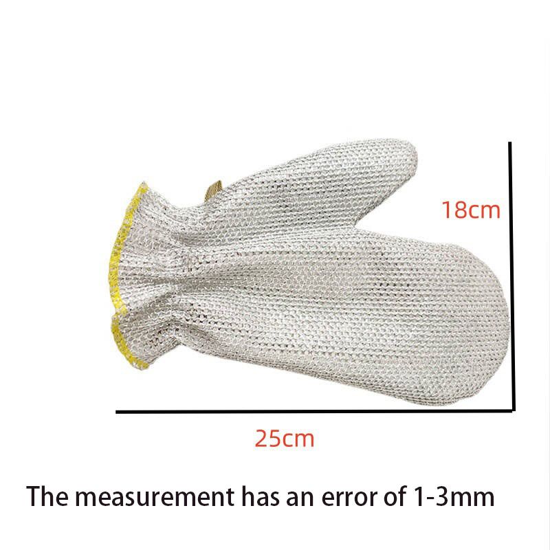 Wholesale reusable custom waterproof kitchen scrub steel wire dish washing cloth mitt non scratch kitchen cleaning glove