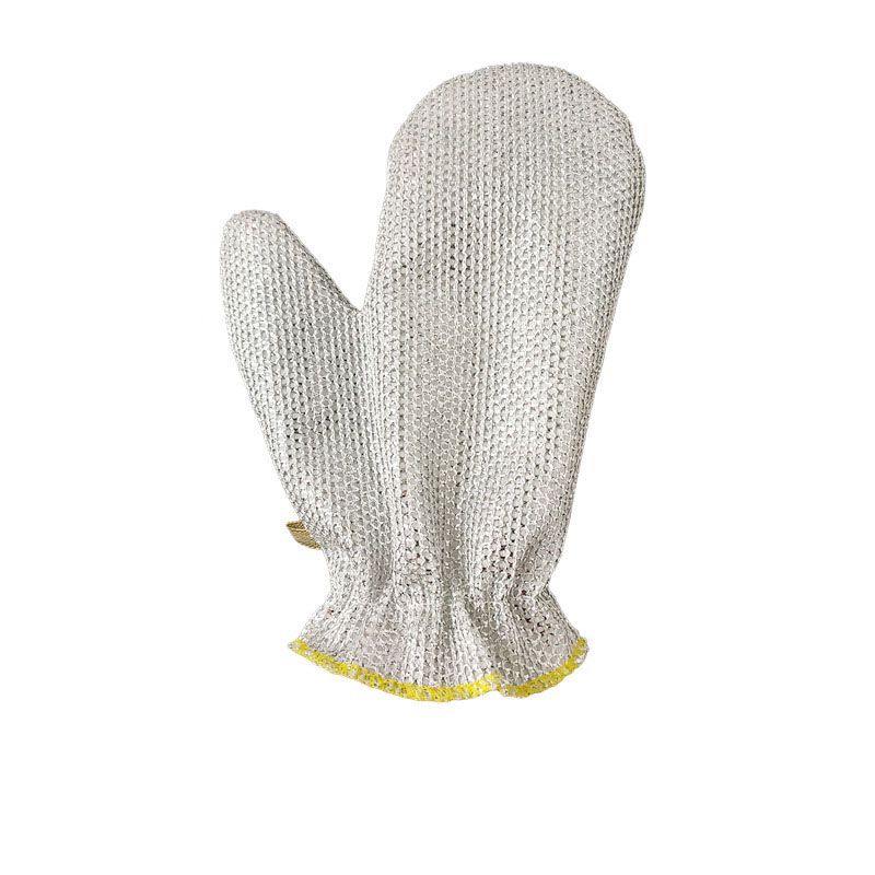 Wholesale reusable custom waterproof kitchen scrub steel wire dish washing cloth mitt non scratch kitchen cleaning glove