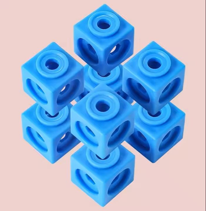 Color Cube Building Blocks Primary School Mathematics Teaching Aids Plastic Math Link Cubes Educational Toys Geometric Counting Cubes