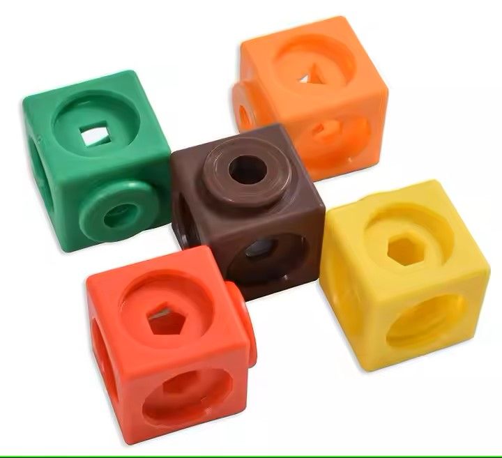 Color Cube Building Blocks Primary School Mathematics Teaching Aids Plastic Math Link Cubes Educational Toys Geometric Counting Cubes