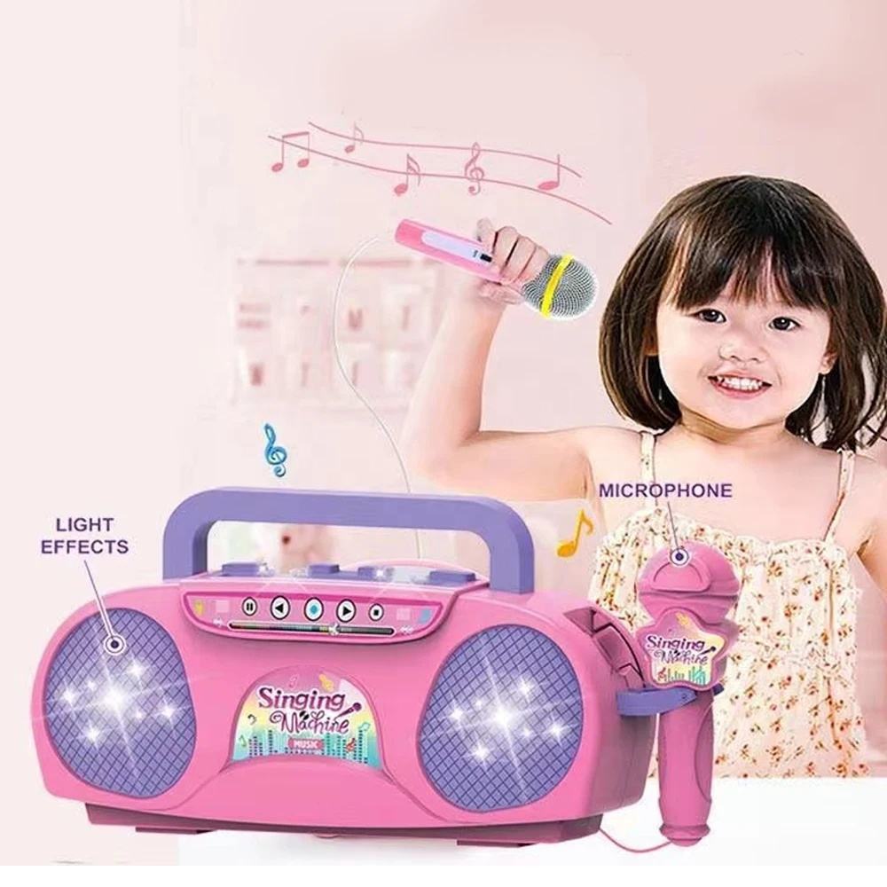 Baby Preschool Electronic Musical Microphone Kids Instrument Set Children Singing Machine Toy For Girls