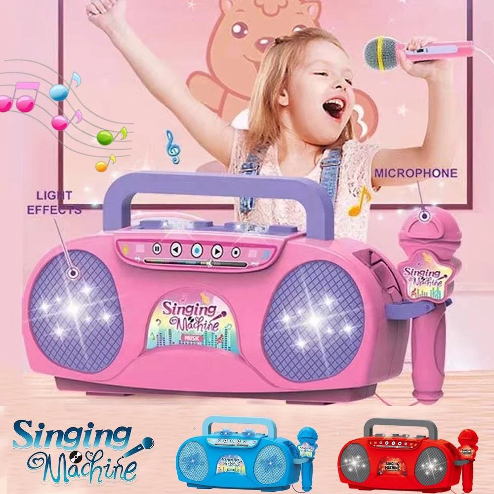 Baby Preschool Electronic Musical Microphone Kids Instrument Set Children Singing Machine Toy For Girls