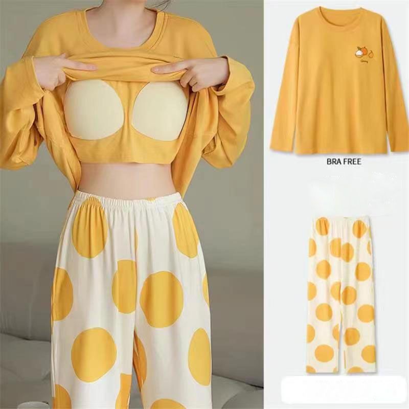 Women Pajamas Set Winter Pajamas For Women New Sleepwear lovely Pijamas Printed Pyjamas Women Long Sleeve Cute Pajama