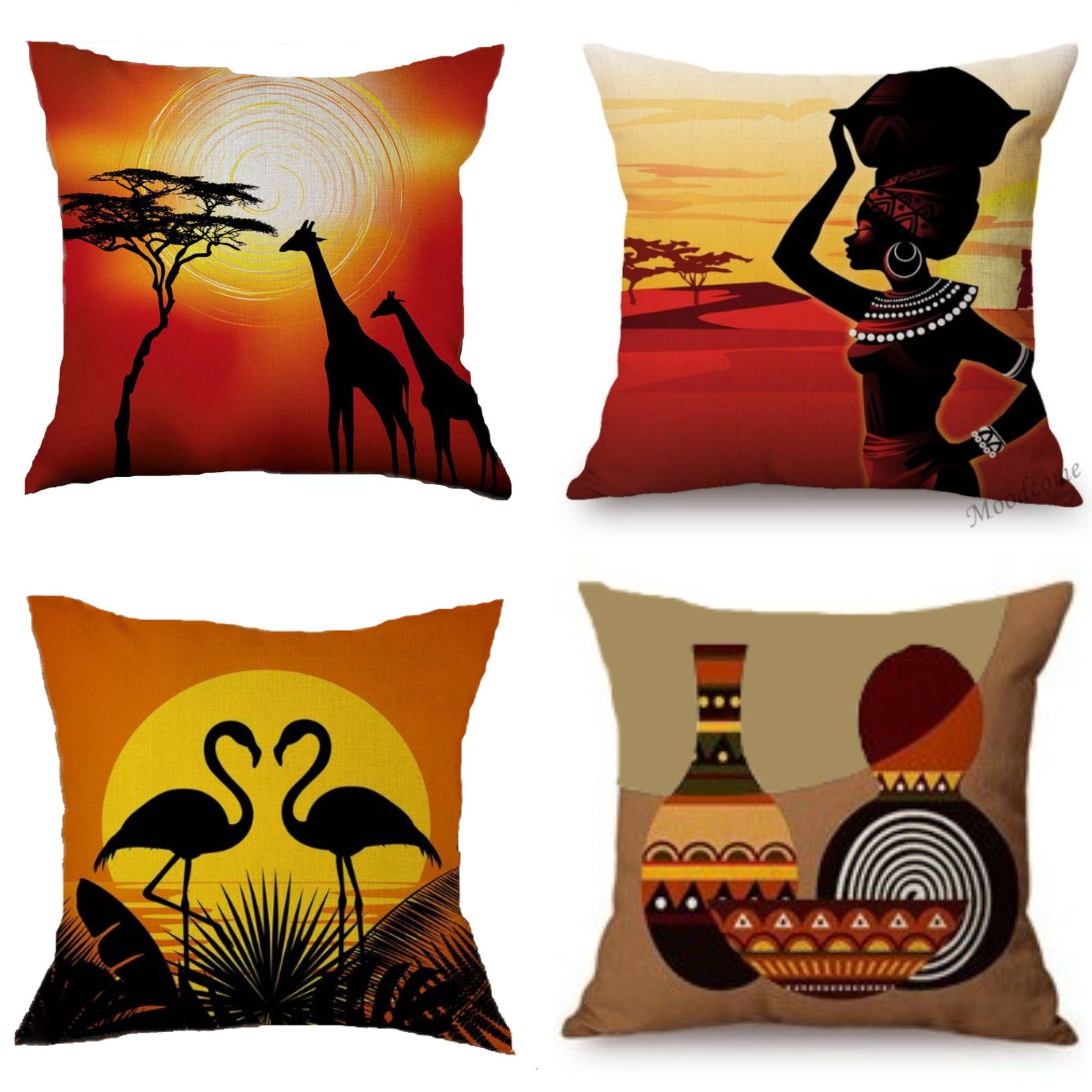 4pcs Throw pillow cushion case cover African print sofa/couch/car covers home decor covers tribal animals decor