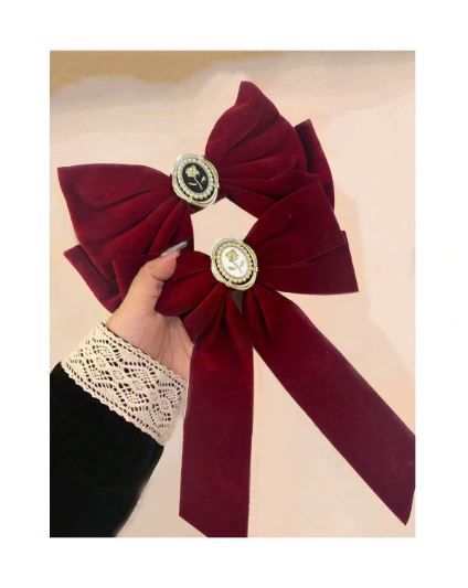 2pcs Quality Soft Hair Bows Hair Ribbons Long short Tail Bow Hair Clips head wear Bowknot Tiktok wedding/bride/party women girls Hair Accessories
