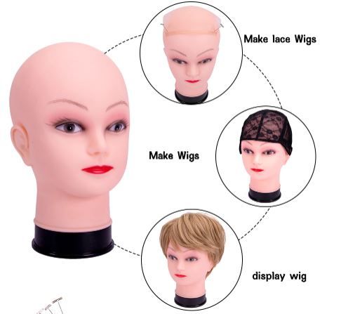 Bald dummy head doll Mannequin Wig,hats,glasses Display Doll wig head stand