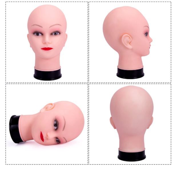 Bald dummy head doll Mannequin Wig,hats,glasses Display Doll wig head stand