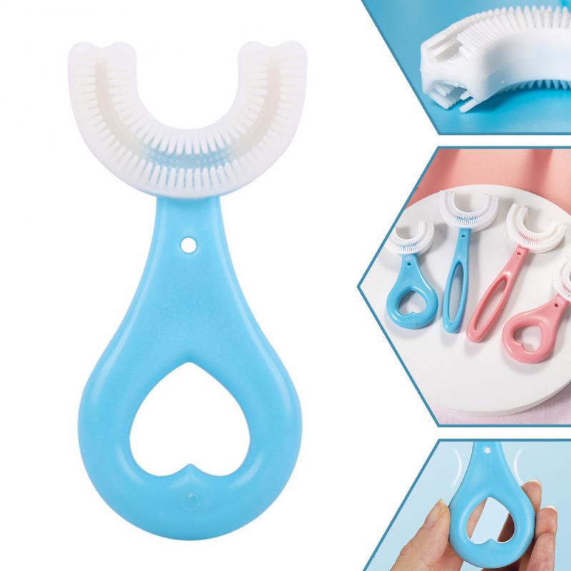 Kids Toothbrush U-shaped For 360° Cleaning Kids 2-6yrs Soft Silicone Toddlers Brush Kids Teeth Oral Care Cleaning Newborn