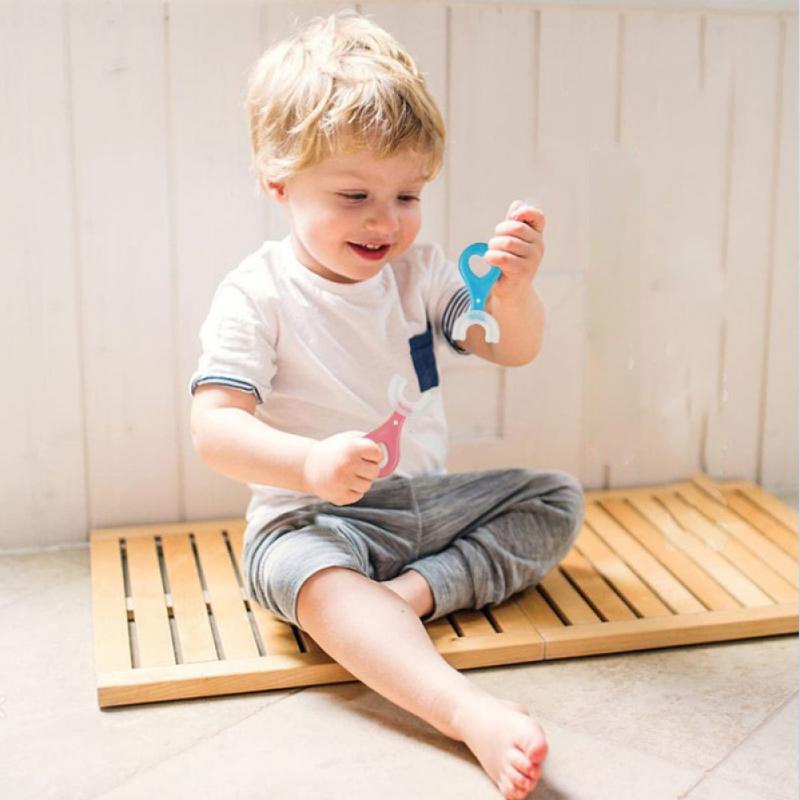 Kids Toothbrush U-shaped For 360° Cleaning Kids 2-6yrs Soft Silicone Toddlers Brush Kids Teeth Oral Care Cleaning Newborn