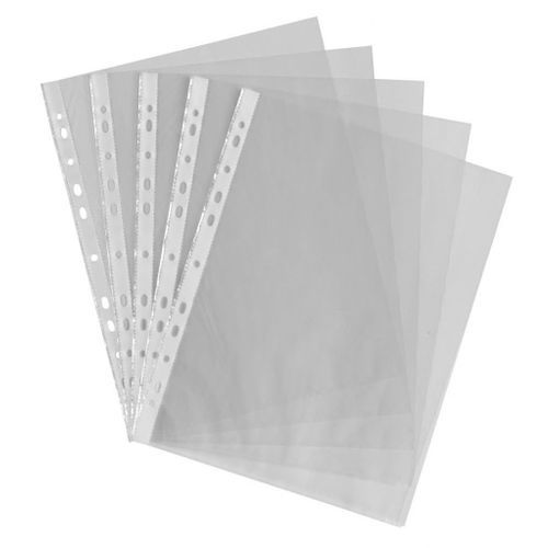 100pcs A4 Clear Plastic Document Pocket Folders Filing Wallet Sleeves document wallet multipunch punched filing folder
