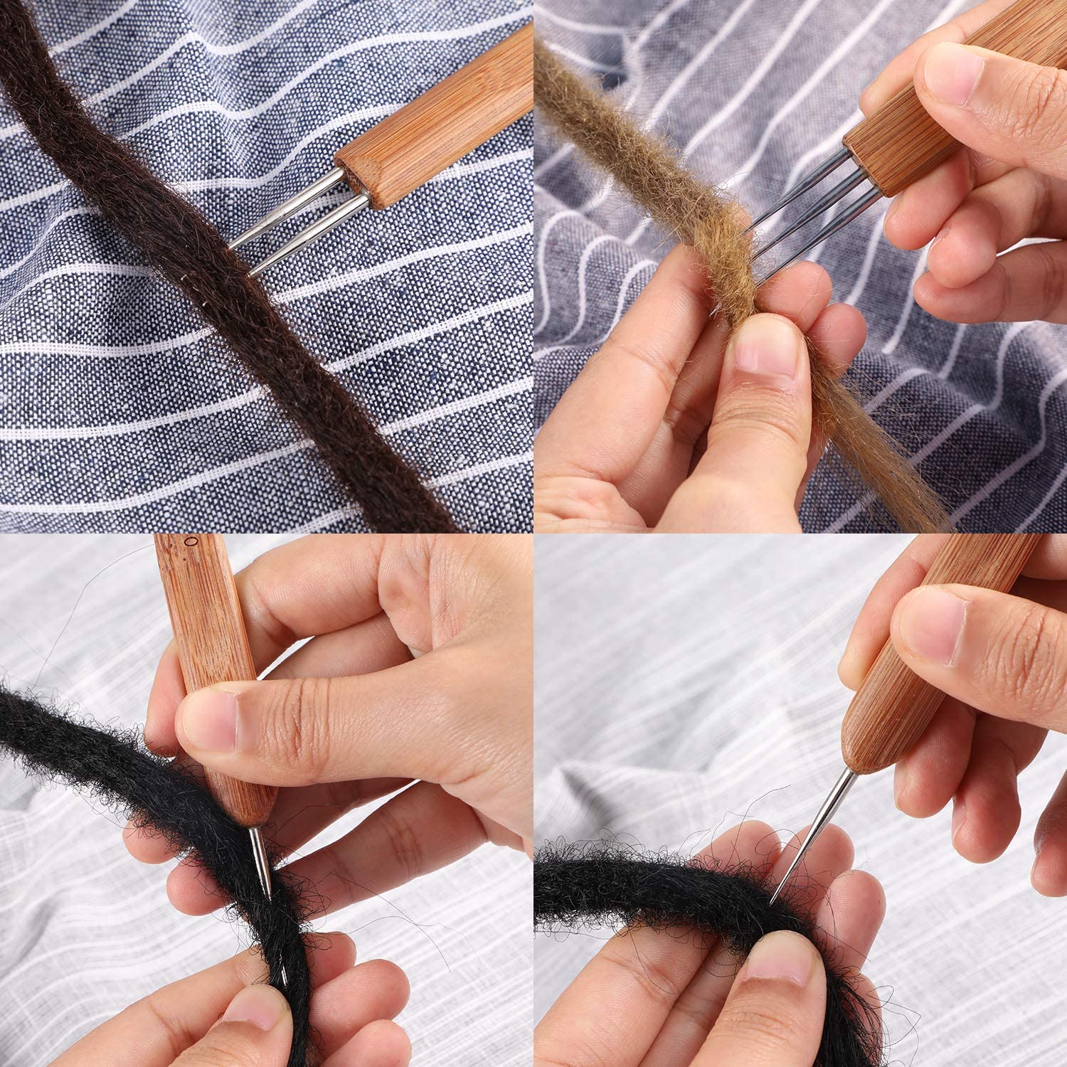 Dreadlock Crotchet Triple Hook Weaving Crochet Interlocking Crochet Needle