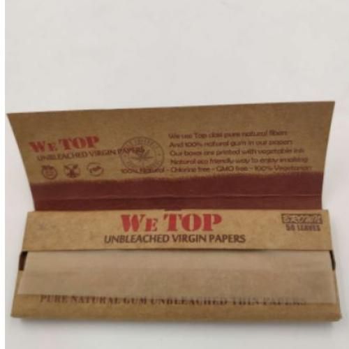 Unbleached Slim Brown Rolling Papers 1 1/4 Size Slow Burning tobacco rolling paper raw rolling paper weed cigarette