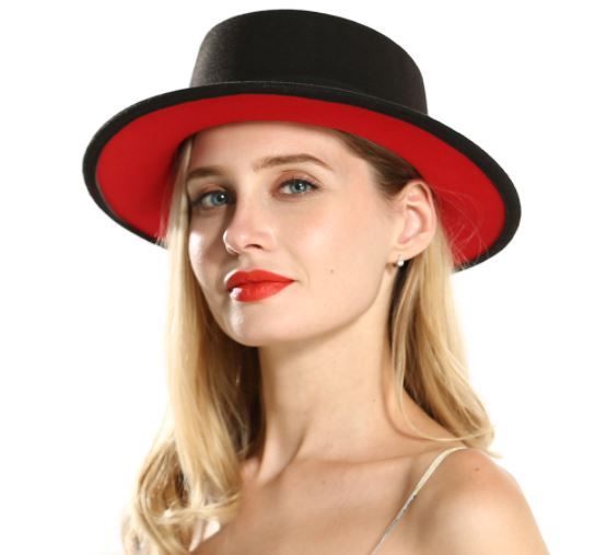 fedora hat for women men Trendy Fedora Hats Wide Brim Two Tone Fedora sun summer hat