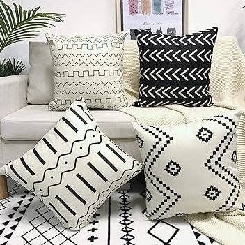 4pcs Throw pillow cushion case cover boho print sofa/couch/car covers home decor covers geoetric plain living room decor