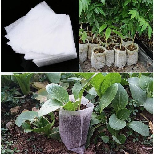 50pcs Multipurpose Non-Woven Bio-degradable Flower & Plant Grow Seedling Nursery Bags