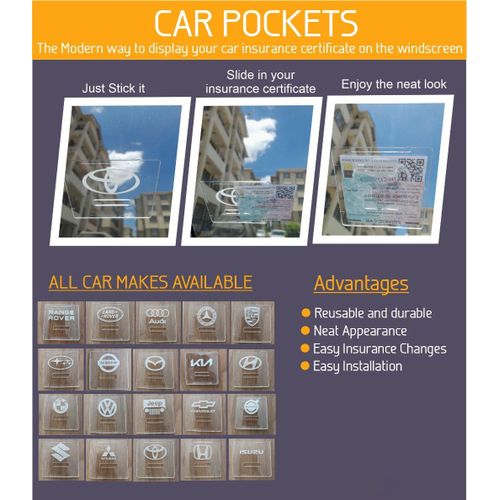 clear insurance pocket Creative Car Insurance Display Pockets, Next Generation Insurance Holders, Car Document Holder, Auto Insurance Pocket, Car Owner