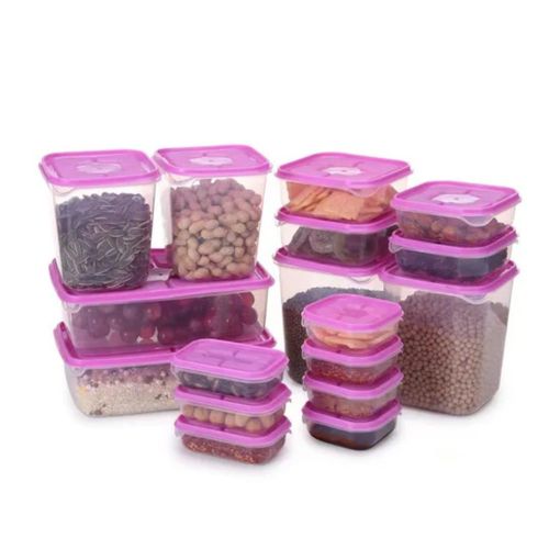 17pcs Plastic Organizing Fridge Food Storage Containers with Lids for Lunch, Meal Prep, Leftovers and Microwave