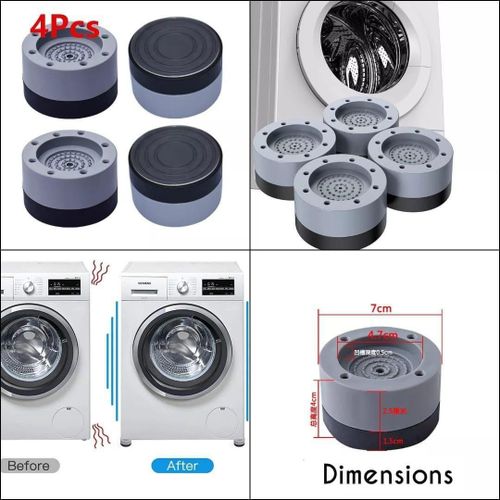 4Pc Washing Machine/freezer/fridge/furniture Antivibration support Anti Vibration Pads Shock And Noise Cancellation Pads