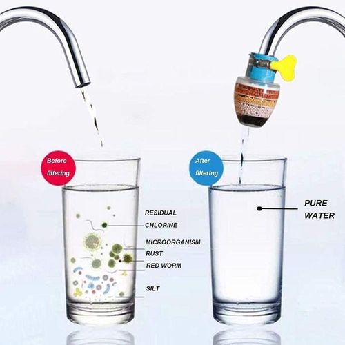 adjustable Water Tap Faucet Kitchen Filter System water Purifier Clean Tap Filtration Activated Carbon Removes Chlorine Fluoride Heavy Metals Hard Water For Home