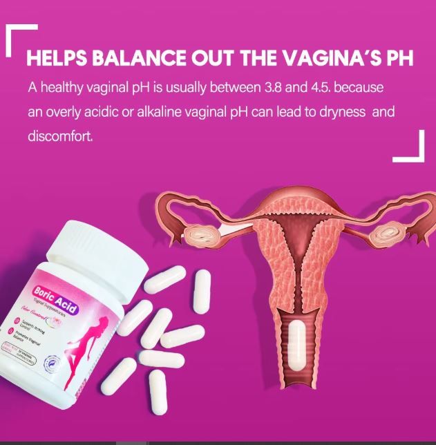 EFFECTIVE!! Boric acid suppository capsules pessaries for vaginal yoni health boric acid antibacterial oduorless for vaginal ph balance, bacteria and yeast infection solution
